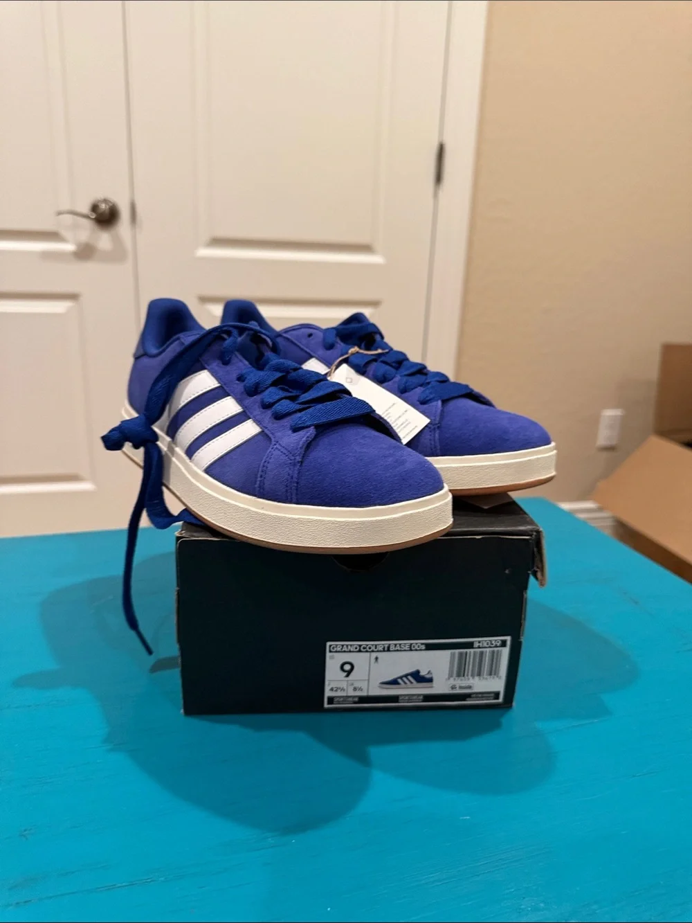adidas Men’s or Women’s  Royal Blue Sneakers with White Stripes